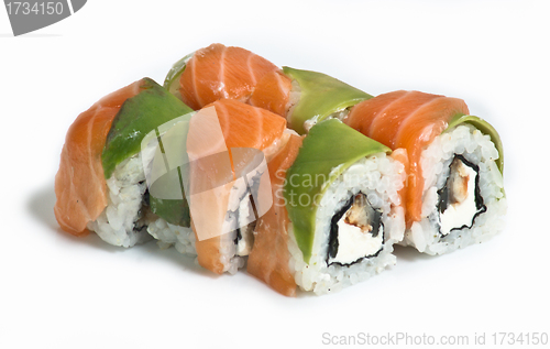 Image of Various kinds of sushi and sashimi