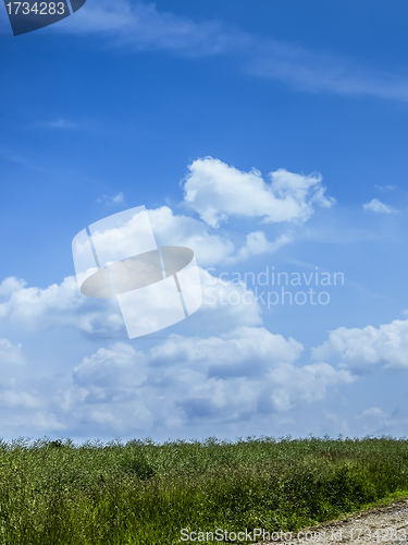 Image of blue sky with clouds