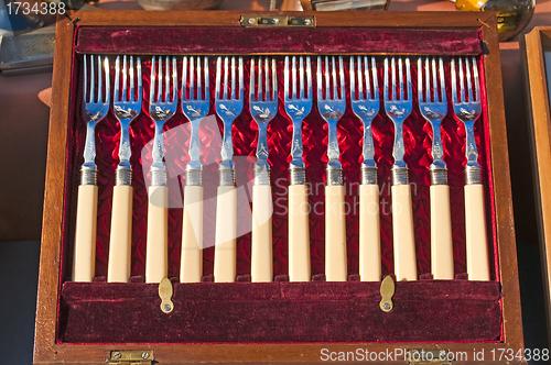 Image of bric-a-brac market cutlery