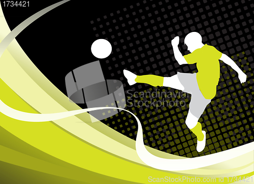 Image of Soccer  player  silhouette