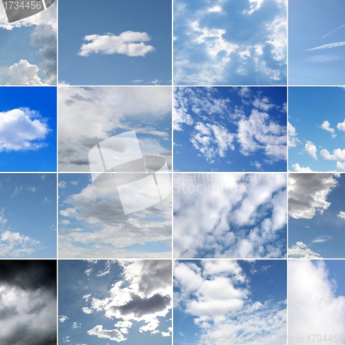 Image of Blue sky collage