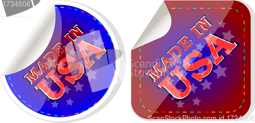 Image of Made in the USA icon label vector set