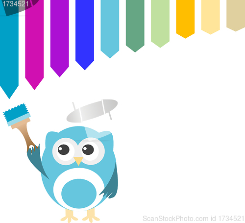 Image of cute cartoon owl