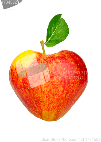 Image of apple in the shape of a heart
