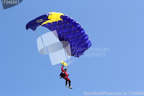 Image of blue parachute