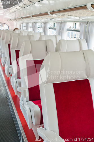 Image of Interior of the old tourist bus 