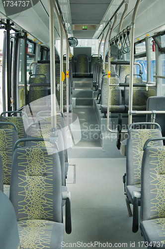 Image of Salon of contemporary city bus 
