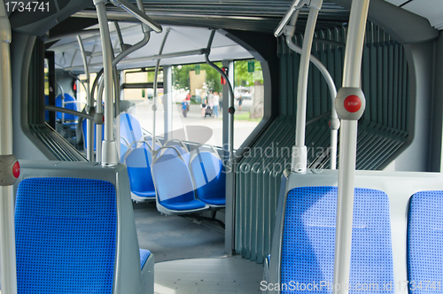 Image of Salon of contemporary city bus 