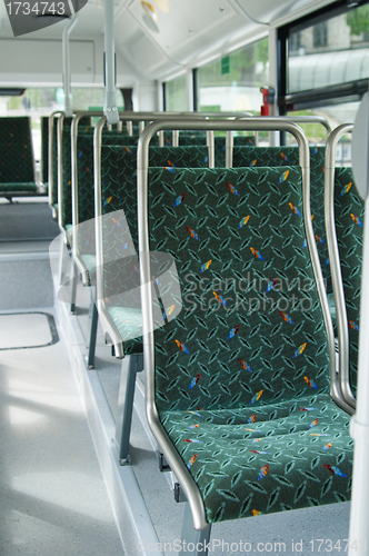 Image of Salon of contemporary city bus 