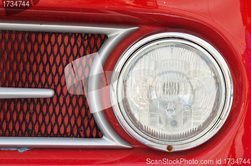 Image of Headlight of the ancient car
