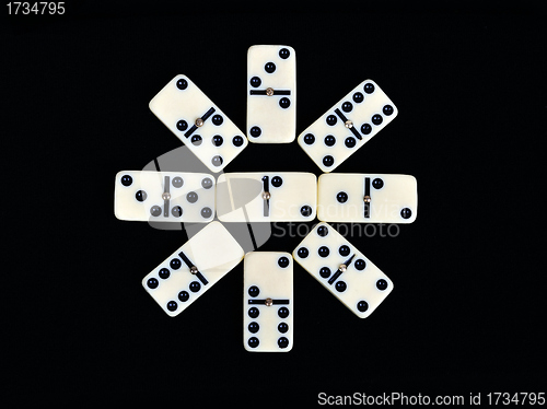 Image of Domino isolated on a black background