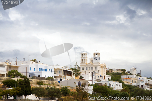 Image of historic city Plaka Milos Cyclades Greek Island Greece