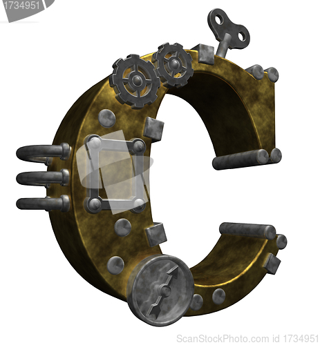 Image of steampunk letter c