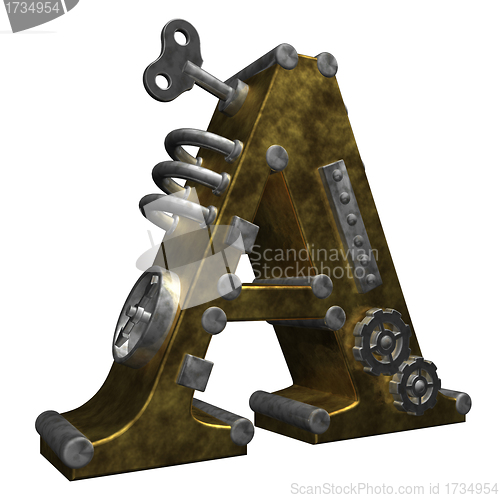 Image of steampunk letter a