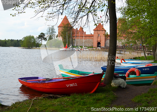 Image of Trakai Castle most visited tourist place Lithuania 