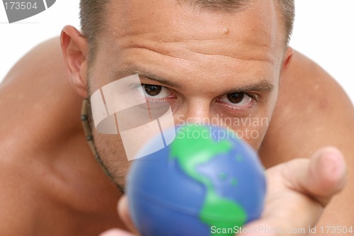 Image of Man and Globe