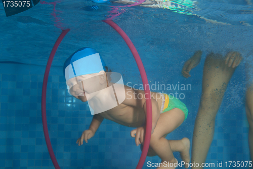 Image of Toddler  dive in the hoop