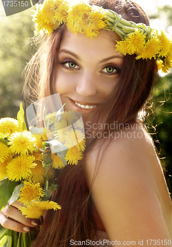 Image of Attractive young summer girl