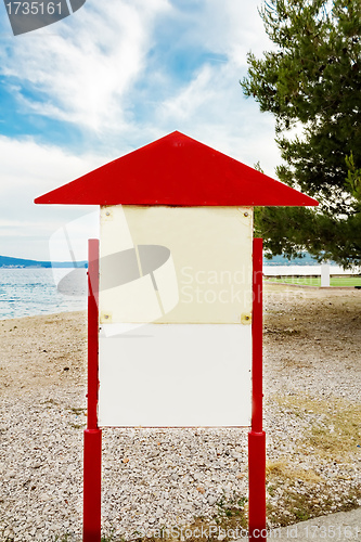 Image of Empty board on the beach 