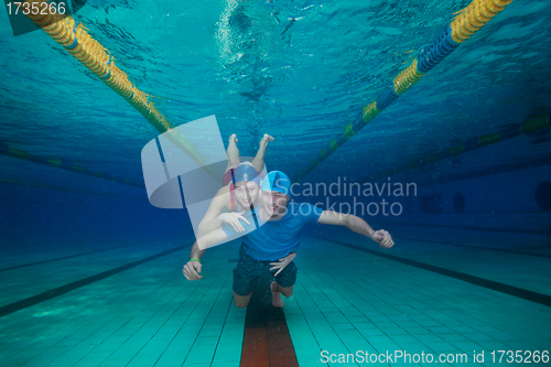 Image of Happy couple underwater