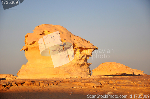 Image of White Desert at sunrise