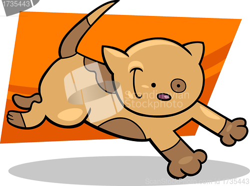 Image of running spotted kitten