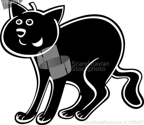 Image of cartoon black cat