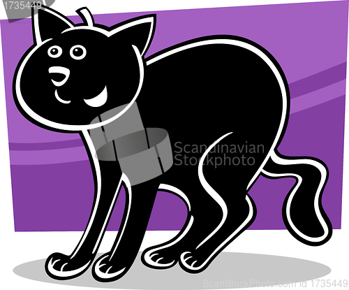 Image of cartoon black cat