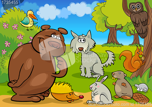 Image of wild forest animals