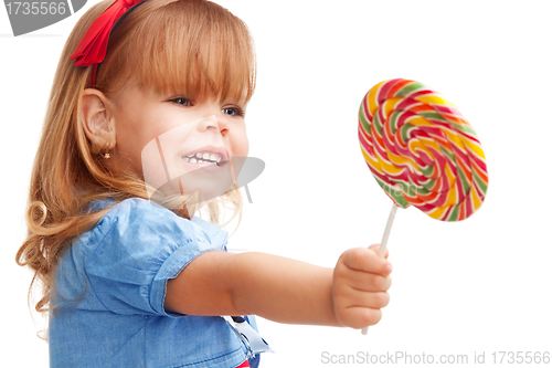 Image of Sharing a giving away lollipop