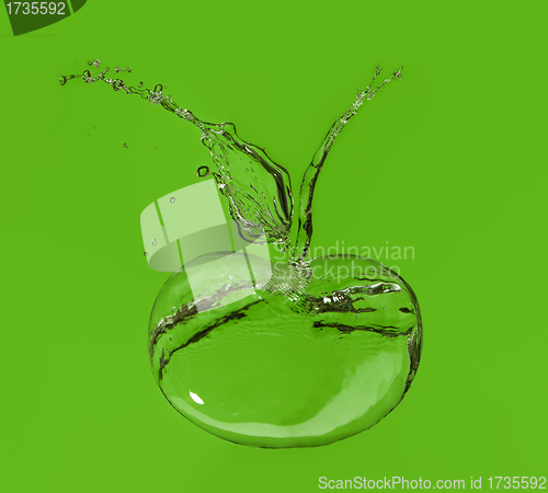 Image of Apple made of splashes