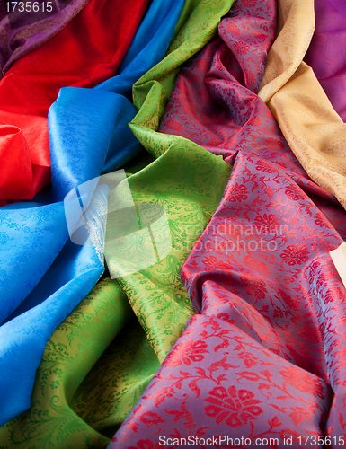 Image of Silk fabric close-up