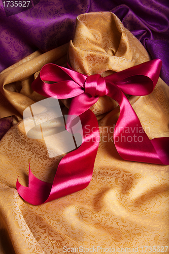Image of Ribbon, bow and fabric