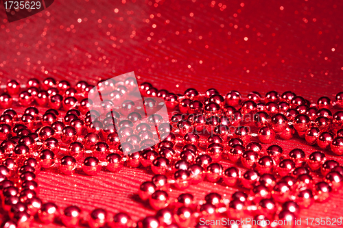 Image of Red beads background