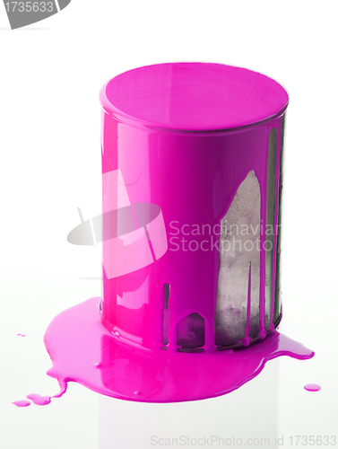 Image of Can with pink paint