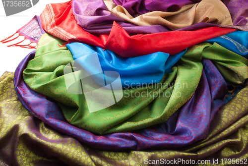 Image of Pile of fabrics