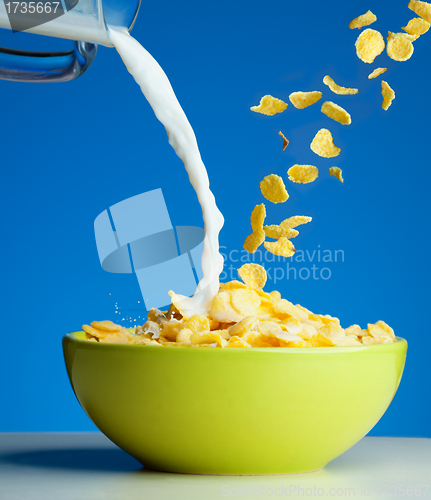 Image of Corn flakes with milk