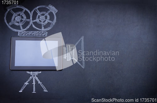Image of Tablet computer as movie camera