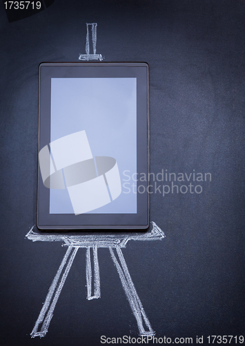 Image of Tablet computer as easel