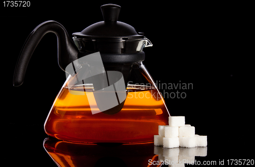 Image of Tea pot and sugar