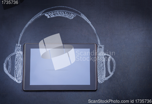 Image of Tablet computer as audio player