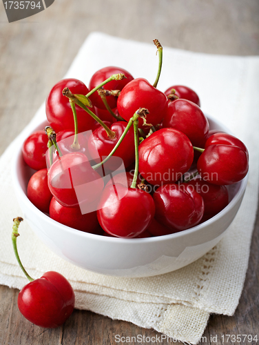 Image of fresh red cherries