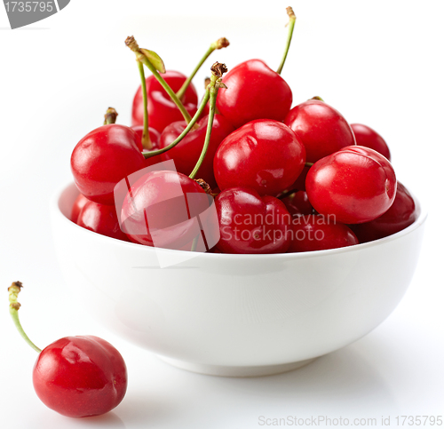 Image of fresh red cherries