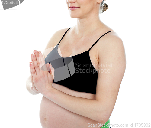 Image of Pregnant female welcoming you
