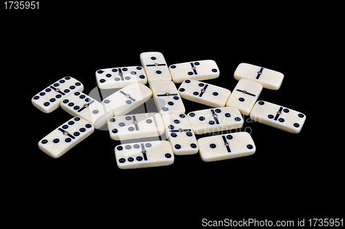 Image of Domino isolated on a black background