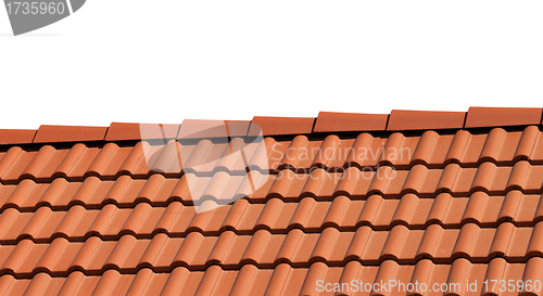 Image of Roof tiles isolated on white background