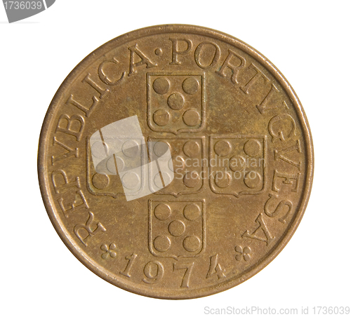 Image of One escudo coin. Bank of Portuguese Republic