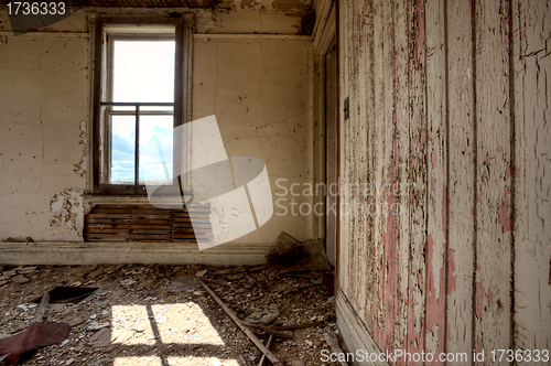 Image of Interior abandoned house prairie