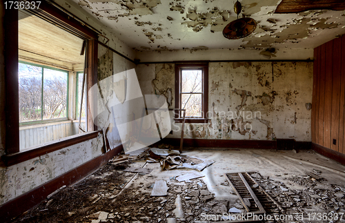 Image of Interior abandoned house prairie