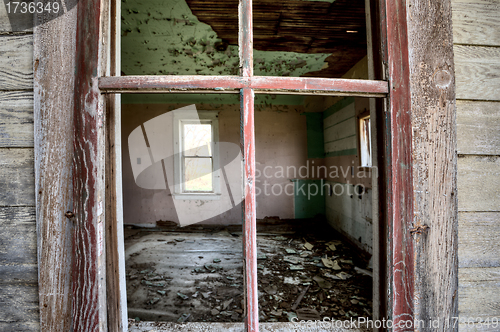 Image of Interior abandoned house prairie